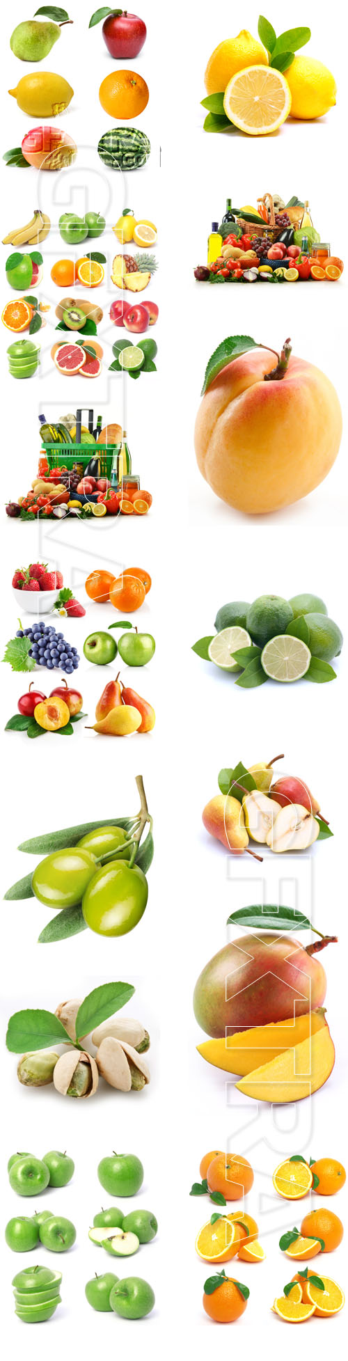 Fruits and Vegetables2: Big collection of fruits, vegetables, berries, citrus, nuts and mushrooms 44xJPEGs