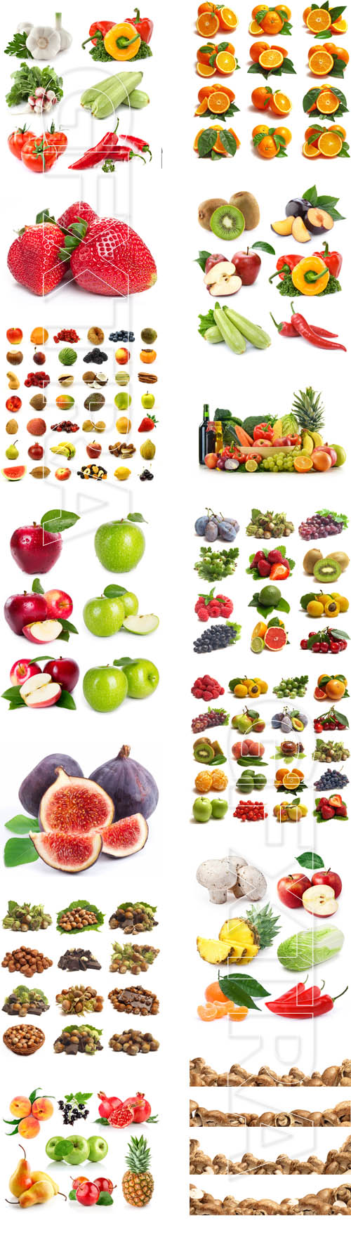 Fruits and Vegetables2: Big collection of fruits, vegetables, berries, citrus, nuts and mushrooms 44xJPEGs