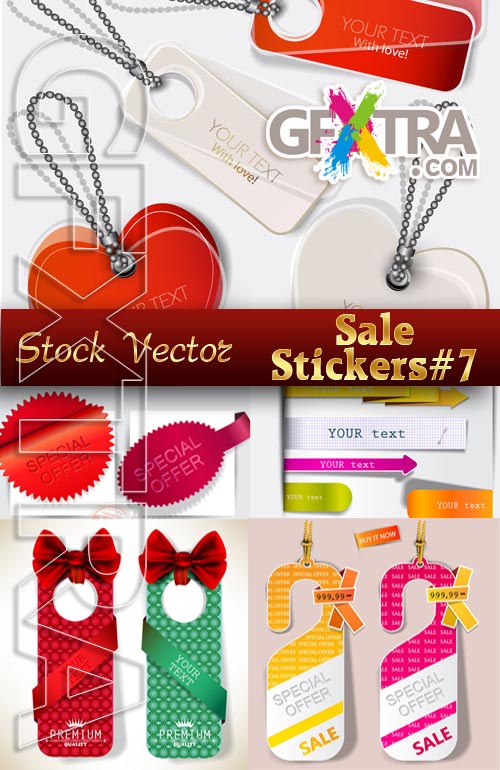 Stickers. SALE #7 - Stock Vector