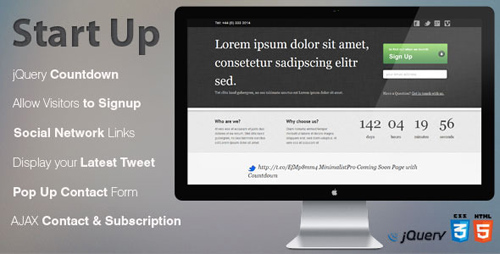 ThemeForest - Start Up Coming Soon Page with Countdown