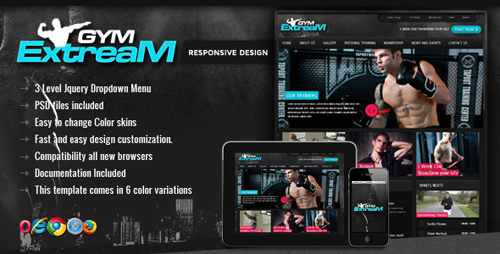 ThemeForest - Gym Extream - Gym and Fitness Template - RIP