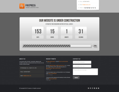 ThemeForest - Focpress Under Construction