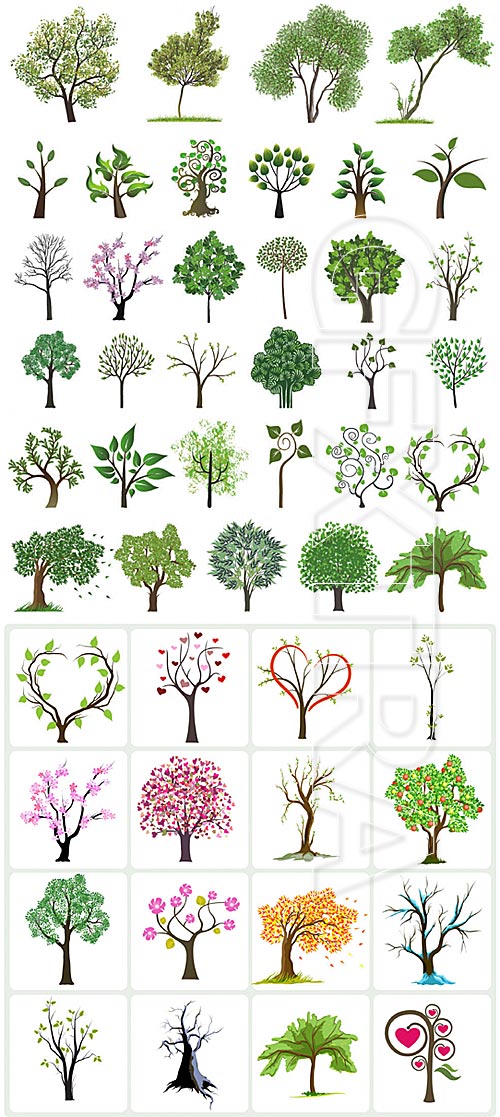 Collection of vector trees