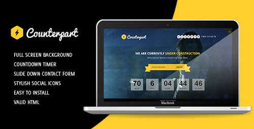 ThemeForest - Counterpart - Full Screen Coming soon Template - RIP