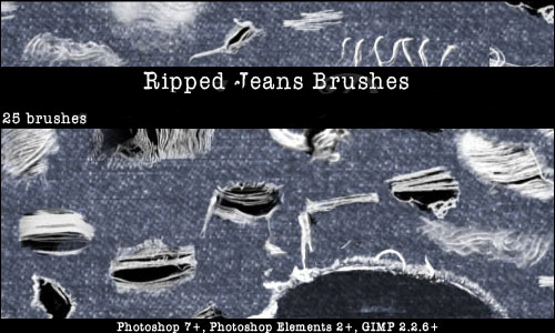 Ripped Torn Jeans Brushes Set