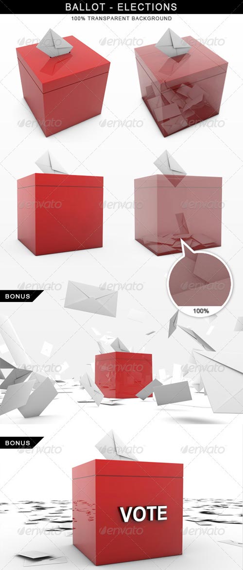 GraphicRiver Ballot Elections Vote 3D