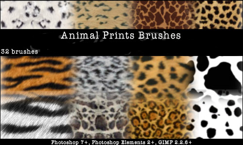 Animal Prints Brushes Set