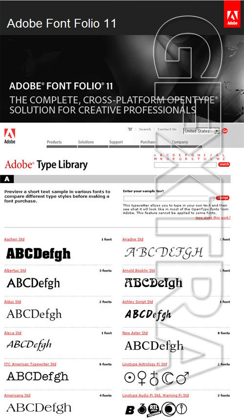 adobe font folio 11 preview