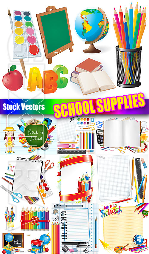 School supplies - Stock Vectors