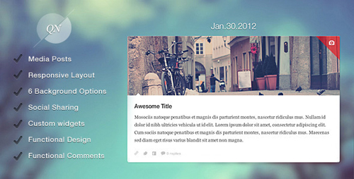 ThemeForest - Quicknote - clean & functional blog