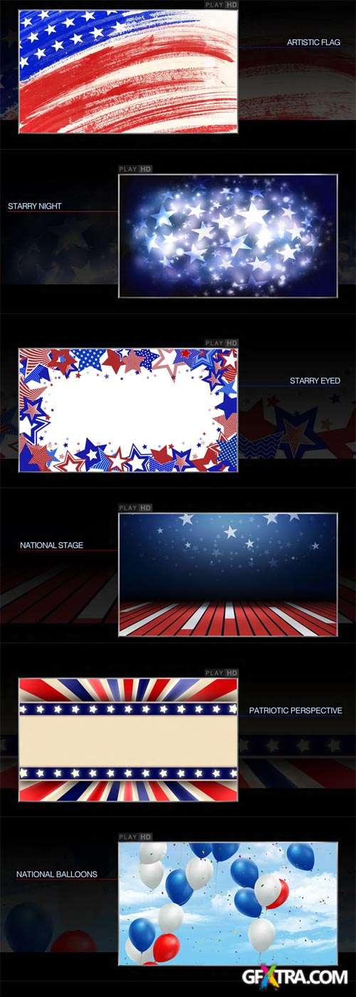 Animated 4th of July Canvases