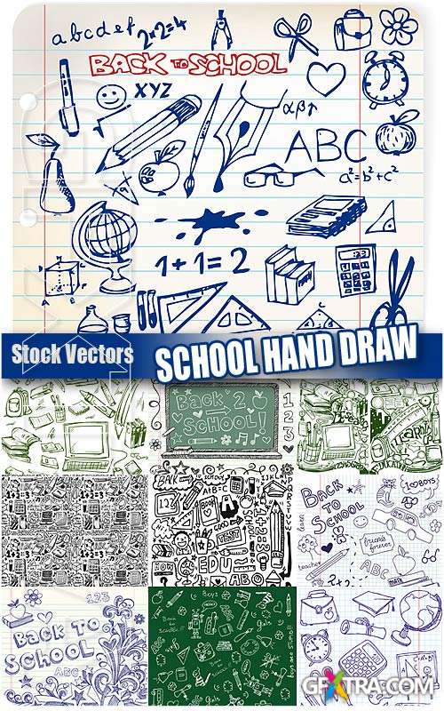 School hand draw - Stock Vectors