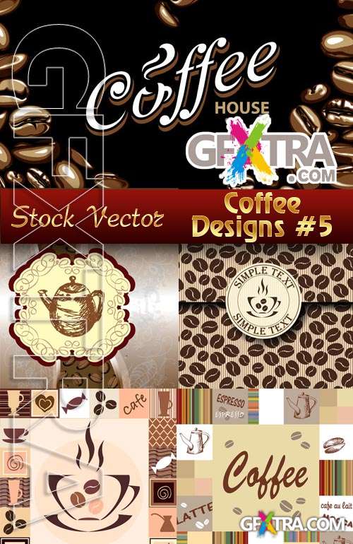 Coffee Designs #5 - Stock Vector