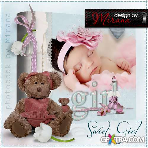 Template photoalbum for newborns - My sweet girl