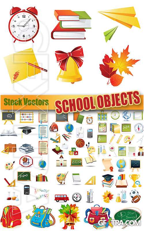 School objects - Stock Vectors