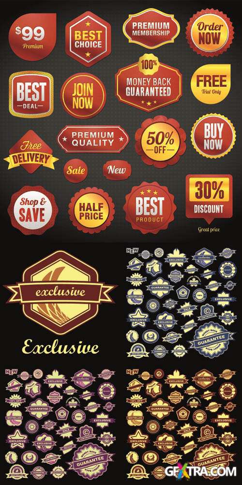 Labels Vector Collection #138