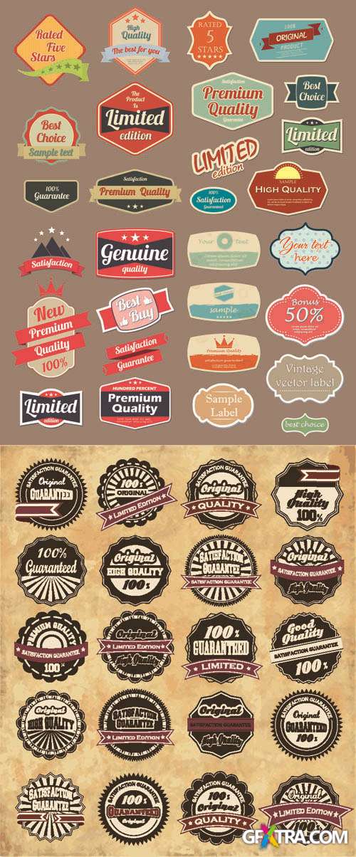 Labels Vector Collection #136