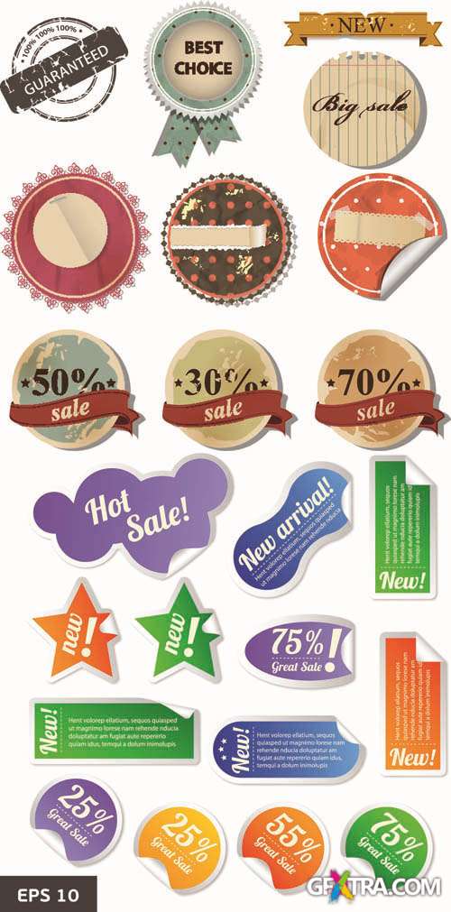 Labels Vector Collection #141