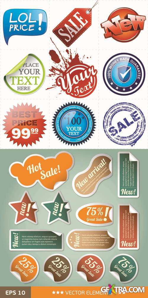 Labels Vector Collection #148