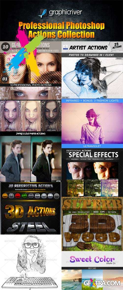 GraphicRiver Professional Photoshop Actions Collection