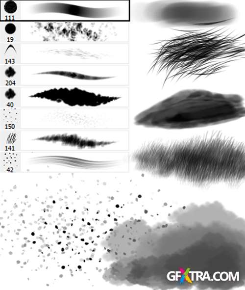 Random brushes set