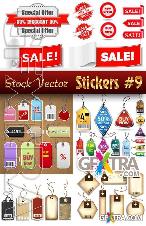 Stickers. SALE #9 - Stock Vector