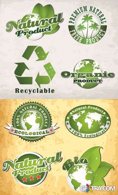 Nature Product - Labels Vector Collection #164