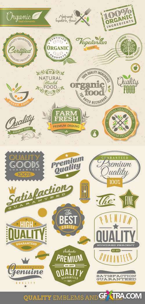 Organic Product - Labels Vector Collection #167