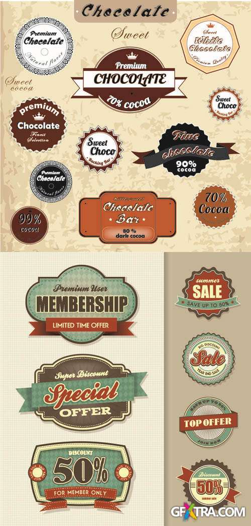 Labels Vector Collection #170