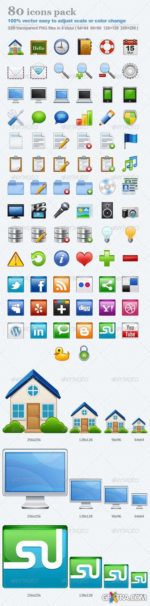 GraphicRiver: 80 Icons Pack