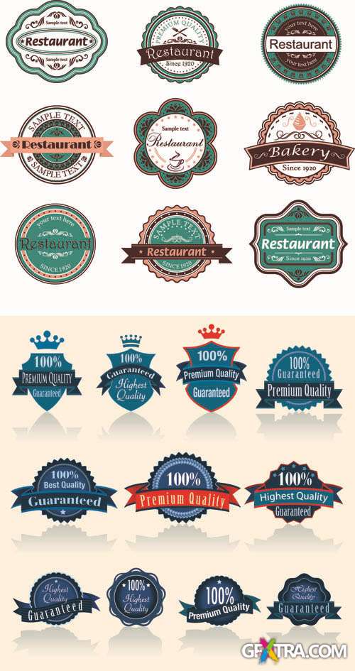 Labels Vector Collection #181