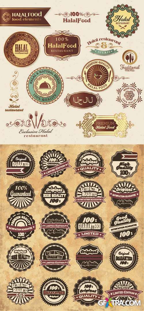 Labels Vector Collection #182