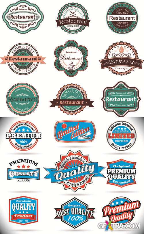 Labels Vector Collection #184