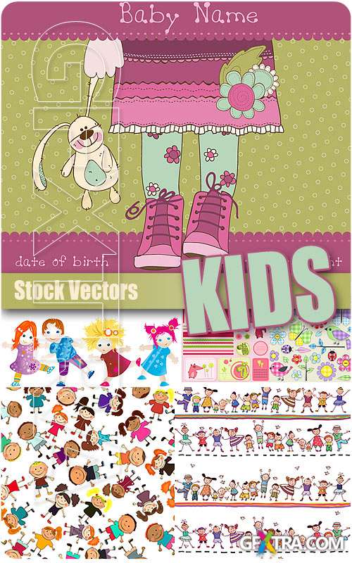 Kids 2 - Stock Vectors