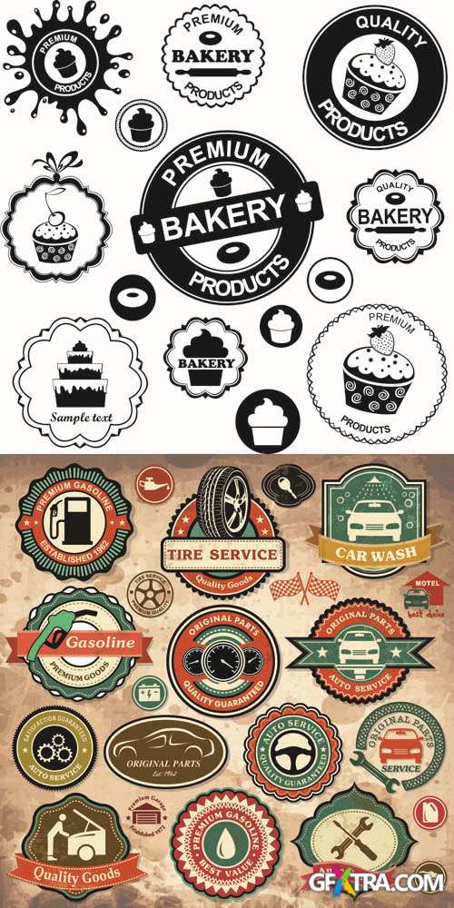 Labels Vector Collection #201