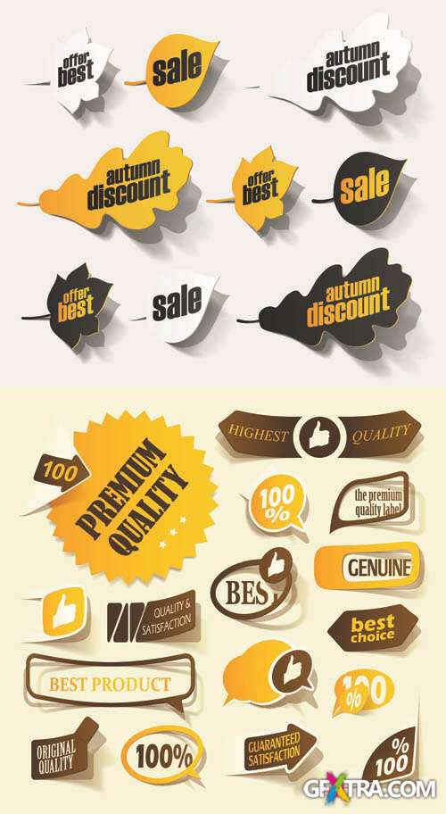 Autumn Discounts - Labels Vector Collection #202