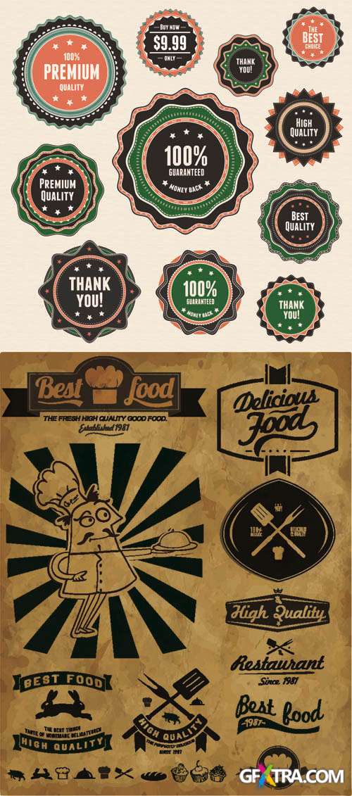 Labels Vector Collection #208