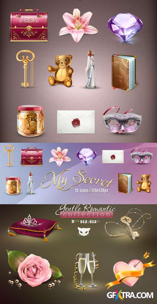 Gentle Romantic Psd Icons