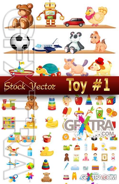 Children Toys #1 - Stock Vector