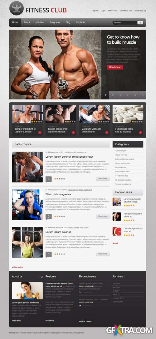 TemplateMonster - TM40183 - Fitness Wordpress Theme