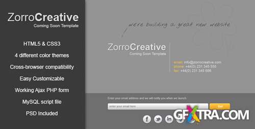 ThemeForest - Zorro - Coming Soon Template