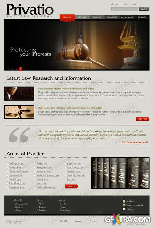 TemplateMonster - TM27421 - HTML+Flash Animated Law Firm Website