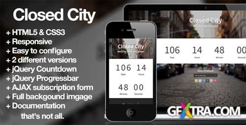 ThemeForest - Closed City - Coming Soon Page - RIP