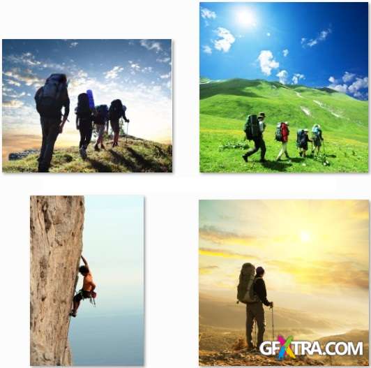 Mountaineering, Rock-climbing, Travel and Tourism - HQ Stock Photo