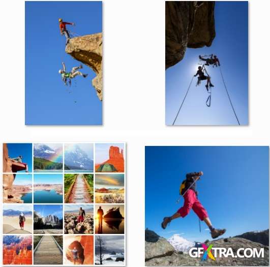 Mountaineering, Rock-climbing, Travel and Tourism - HQ Stock Photo