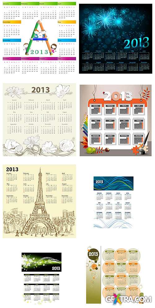 SS Calendar 2013 #3 - 25 EPS vector