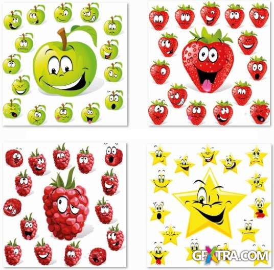 Animated Emotions - 23 EPS Vector Stock