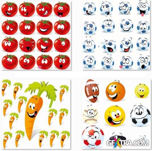 Animated Emotions - 23 EPS Vector Stock