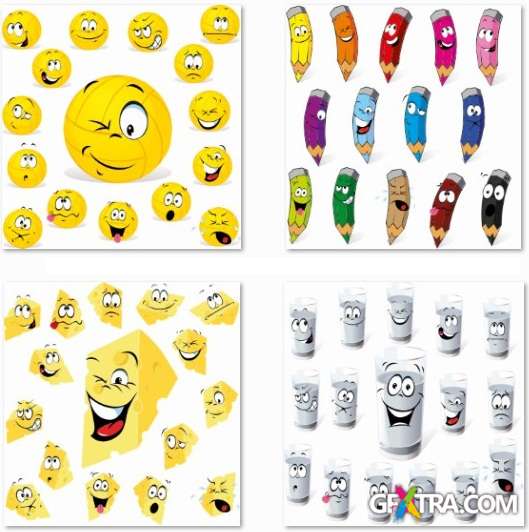 Animated Emotions - 23 EPS Vector Stock