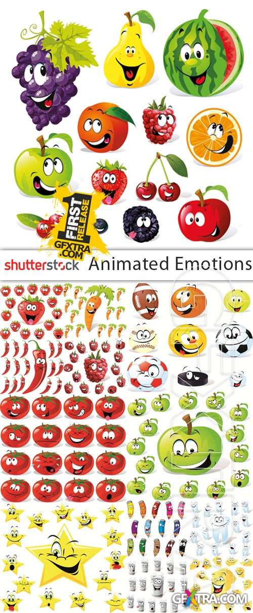 Animated Emotions - 23 EPS Vector Stock